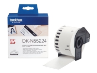 Brother DKN55224 - Papirtape - sort på hvid - Ikke klæbende papirtape Rulle (5.4 cm x 30.5 m) 1 rulle(r) - for QL-1050, 1050N, 1060N, 500, 500A, 550,
