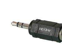ICIDU Headset Adapter 2.5mm naar 3.5mm, Sort