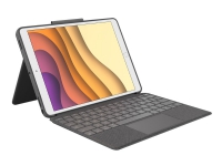 Logitech Combo Touch - Tastatur og folio-kasse - med trackpad - bagbelyst - Apple Smart connector - Pan Nordic - grå - for Apple 10.9-inch iPad Air (