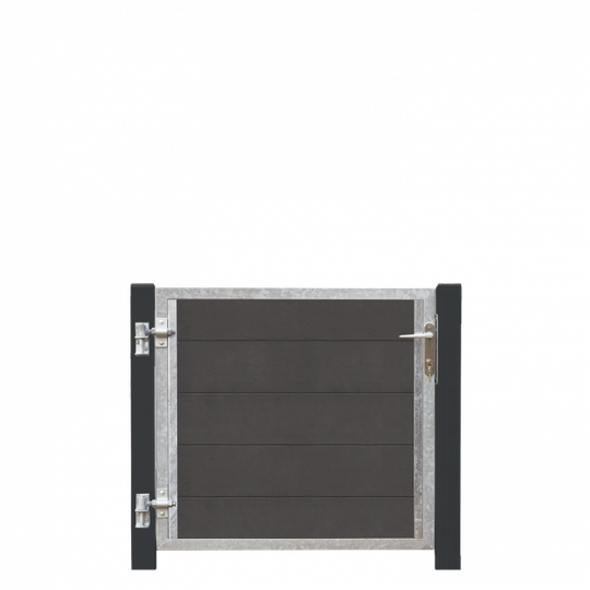 Plus Futura Kompositlåge VI 99×91 cm cm + 16 cm gråsorte stålstolper - 17567-21