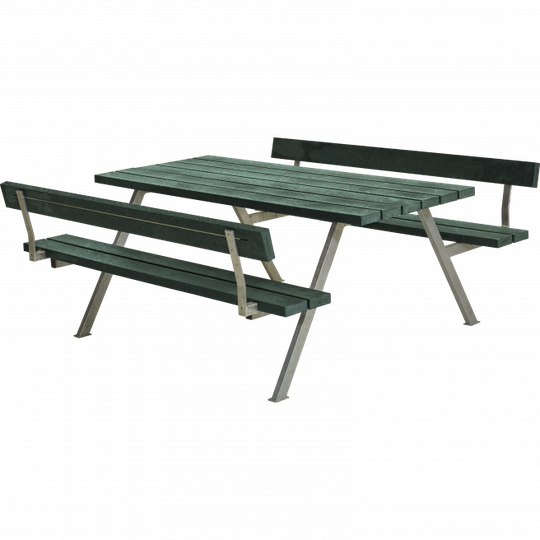 Plus Alpha Bord/Bænkesæt m/2 ryglæn - 177 cm - ReTex - Grøn - 187612-31
