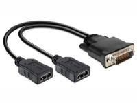 Delock - Videoadapter - HDMI hun til DMS-59 han - 25 cm