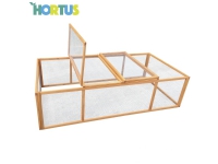 Kaninløbegård i træ brunbejset 180 x 90 x 45 cm (505-196)
