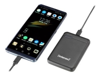 Intenso Powerbank XS5000 - Powerbank - 5000 mAh - 2.1 A - 2 output-stikforbindelser (USB, USB-C) - på kabel: USB-C - sort