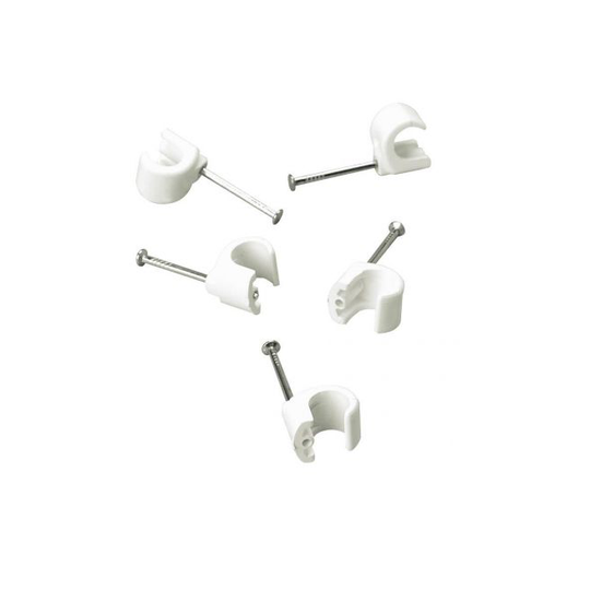 Schneider Ledningsclips Hvid 20 Stk Kabelclips Rund 7-10 - Imt37426