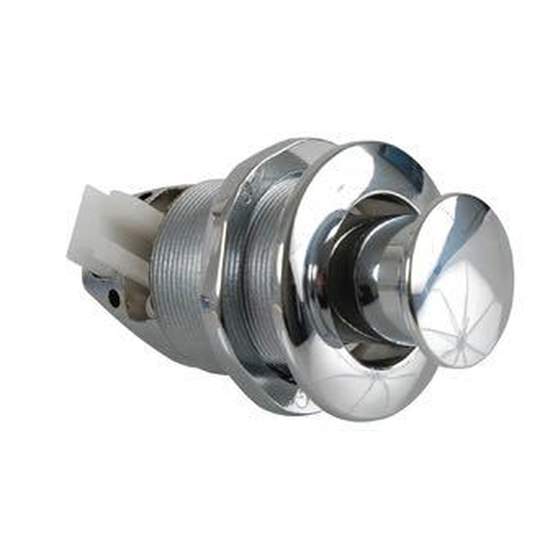 Tryklås toæ Skab/Dør Forkrommet Messing, Ø:38mm