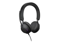 Jabra Evolve2 40 MS Stereo - Headset - på øret - kabling - USB-C - støjisolerende - Certified for Microsoft Teams