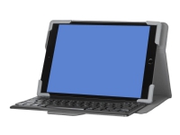 Targus Pro-Tek Universal - Tastatur og folio-kasse - trådløs - Bluetooth 5.0 - QWERTY - Nordisk - sort tastatur, sort etui - B2B