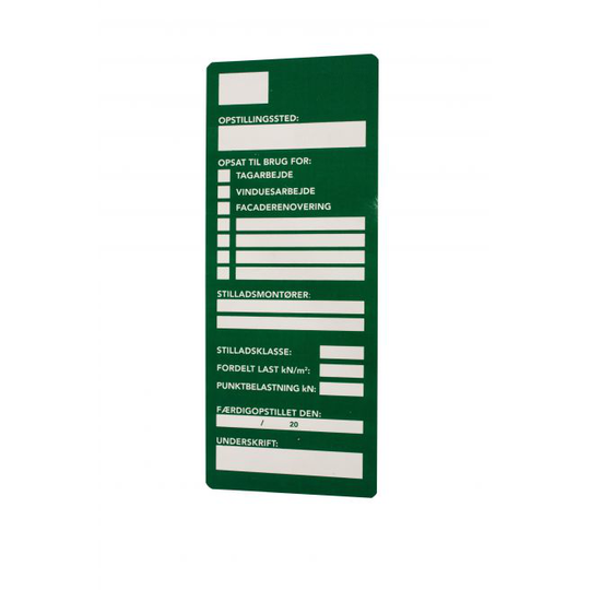 JUMBO Sikkerhedsskilt Scaftag
