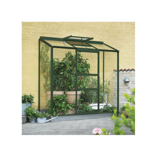 Halls Altan 3 1,3 m² grøn m/ 4 mm poly - vægdrivhus