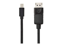 Nedis - DisplayPort kabel - DisplayPort (han) til Mini DisplayPort (han) - 2 m - rund, 4K support - sort