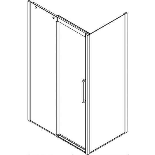 Scanbad Skydedør M/1 Sidepanel Classic 1600*900mm Krom/klar