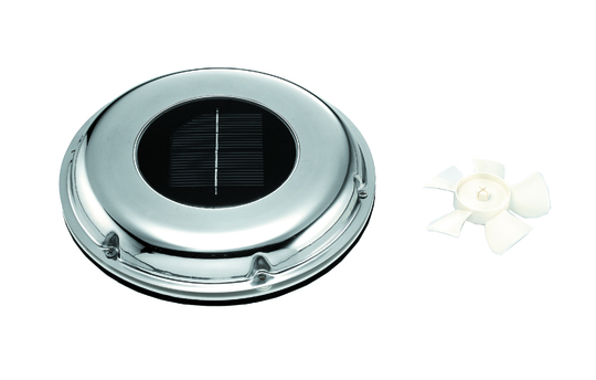 Solcelleventilator i Rustfri Stål, 217mm