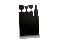 Tavle Skilt Securit Cocktail 26x37 cm med Hvid tuschpen med Alu fod,6 stk/krt