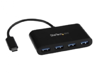 StarTech.com 4-Port USB-C Hub - Portable USB-C to 4x USB-A Hub - Bus-Powered USB 3.1 Gen 1 Type-C Hub - USB 3.0 Port Expander (HB30C4AB) - Hub - 4 x
