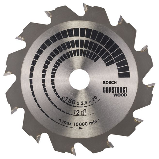 Bosch Rundsavsklinge Construct Ø150x2,4x20/16mm 12t - 2608641199