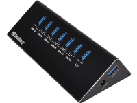 Sandberg USB 3.0 Hub 6+1 ports, USB 3.0 Type-A, Sort, USB