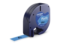 Labeltape DYMO® LetraTAG 12mm x 4m blå plasttape