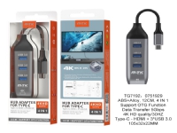 MTK USB-C hub - 3 x USB 3.0 og HDMI