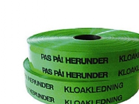 Markeringsbånd grøn 500m - 50x0.1mm. *PAS PÅ! HERUNDER KLOAK*