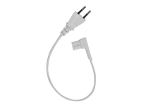 Flexson - Strømkabel - Europlug (han) lige til IEC 60320 C7 vinklet - 35 cm - hvid - Europa