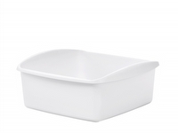 Balje firkantet 10 ltr. plast hvid