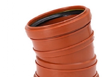 PP-bøjning 15 gr. 110mm - med 2 muffer. Uponor