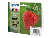 Epson 29 Multipack - 4 pakker - 14.9 ml - sort, gul, cyan, magenta - original - blister med RF/akustisk alarm - blækpatron - for Expression Home XP-2