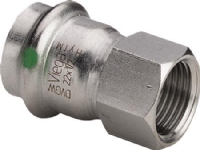 VIEGA Inox overgang 1/2x18 mm Inox, rustfri stål, muffe/muffe, SC-Contur