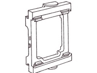 HAGER Ramme BRN 1RO/BRN enkelt modul for OPUS til BRN/BRAN/BRHN Perlehvid ral 9016 plast
