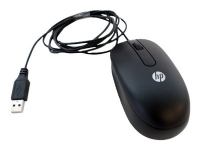 HP - Mus - laser/optisk - 3 knapper - kabling - USB - jack sort
