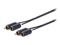 VivoLink - Audiokabel - RCA x 2 han til RCA x 2 han - 5 m - dobbelt afskærmet