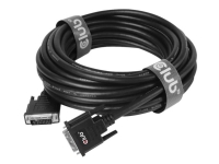 Club 3D - DVI-kabel - dobbeltlink - DVI-D (han) til DVI-D (han) - 10 m - tommelskruer, guldglimtede kontakter