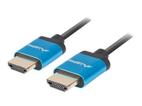Lanberg - Premium High Speed - HDMI-kabel med Ethernet - HDMI han til HDMI han - 50 cm - sort - 4K support, 1080p support