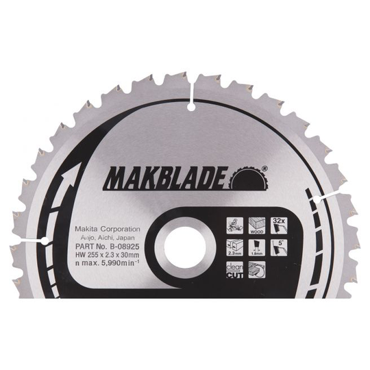 Makita Hm-klinge 255mm 32t＃＃(B-32720) - B-08925