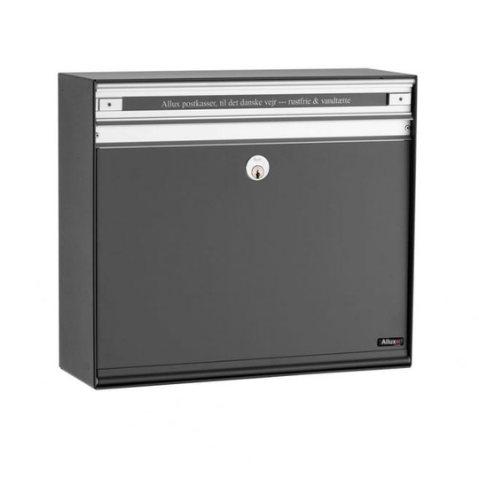 Allux SC135 uden lås m. stållåge Antracit RAL 7012S Systempostkasse - F47085