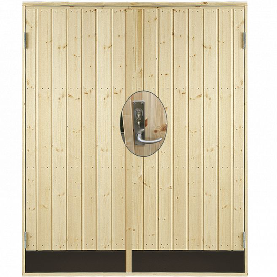 Plus Dbl. udhusdør panel inkl. karm/montagesæt - HU - 151,2 x 197,8 cm - 393580-1