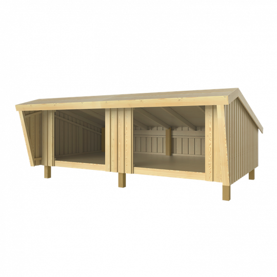 Plus Shelter dobbelt - 379×291×170/107 cm - 16766-1