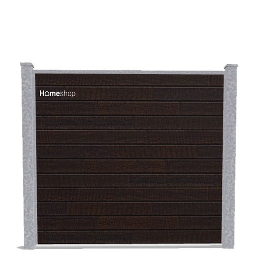 Wimex Aalborg Royal Fibercement Hegn - BitterBrown Startsæt H 140 cm B 197 cm