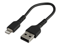 15CM USB TO LIGHTNING CABLE APPLE MFI CERTIFIED - BLACK