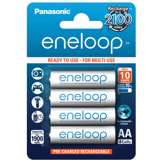 Panasonic Eneloop aa Genopladelige Batterier 1900mah 4stk