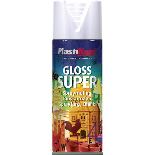 Plasti Kote Pk Super Ral9010 - Hvid Blank 400ml