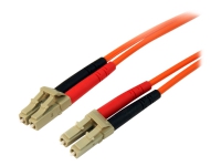 StarTech.com 2m Fiber Optic Cable - Multimode Duplex 50/125 - LSZH - LC/LC - OM2 - LC to LC Fiber Patch Cable (50FIBLCLC2) - Netværkskabel - LC multi