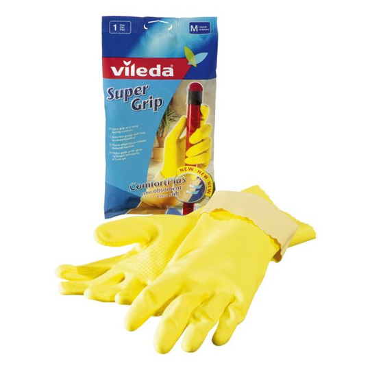 Vileda Gummihandske Super Grip Gul str. M