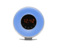 Denver CRL-340NR, Digital alarmur, Rund, Hvid, LED, Batteri, AAA, CR2032