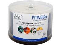 Primera TuffCoat - 50 x DVD-R - 4.7 GB 16x - højglans hvid - printbar overflade for ink jet, inderste kerne printbar - spindle