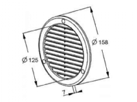 Unite ventilationsrist i plastik TRU16