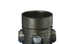 Rense-insp.brønd 600-160mm T2 - lige gennemløb og H+V tilløb 90° for glat rør. Wavin PP