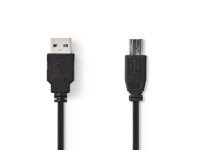 Nedis - USB-kabel - USB (han) til USB Type B (han) - USB 2.0 - 2 m - sort