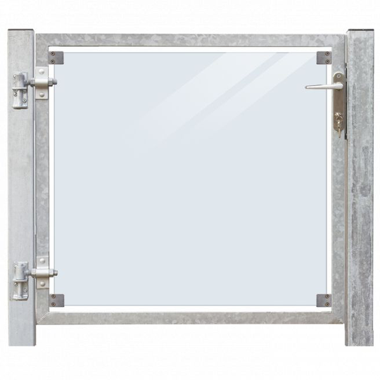 Plus Glaslåge Venstre - B 99 x H 91 cm lamineret klart glas - Stål/Glas